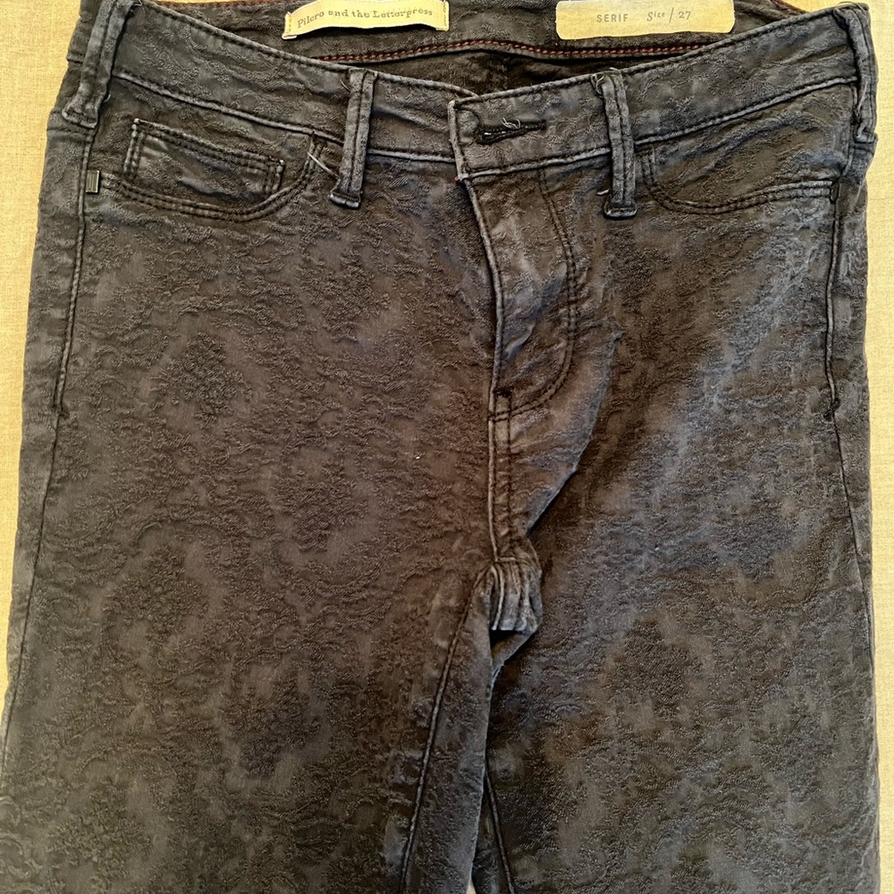 Women’s Anthropologie Pilcro pants with textured pattern